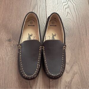 Footmates Brooklyn 9204 Boys Size 3 Dark Brown Leather Loafers Shoes